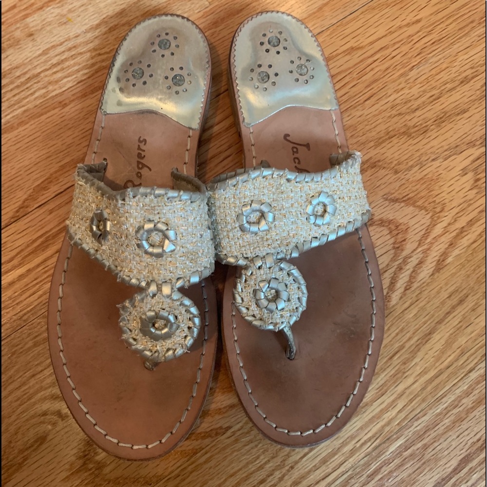 JACK ROGERS Woven Straw Style Sandals